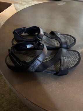 Black Donatello baretraps Comfort Sandals